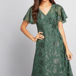Anna Sui X Modcloth Green Midi Dress